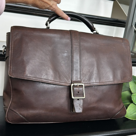 Coach vintage genuine leather briefcase # 70304 Transatlantic Flap Business - Picture 2 of 15
